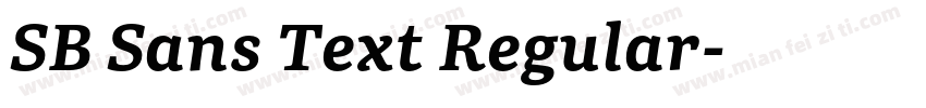 SB Sans Text Regular字体转换